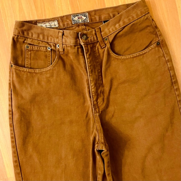 Vintage 80s Express high-waisted camel brown mom jeans in 100% cotton denim - Picture 5 of 5